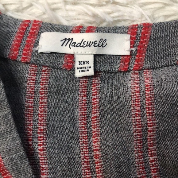 Madewell puffy 3/4 sleeve blouse with peplum - Picture 5 of 9